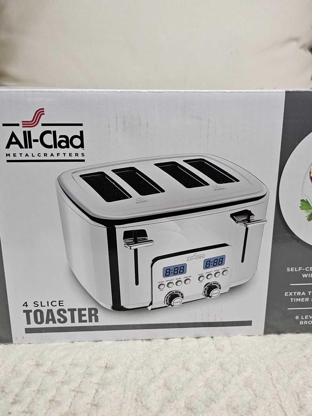 All-Clad 4-Slice Stainless Steel Toaster - Silver